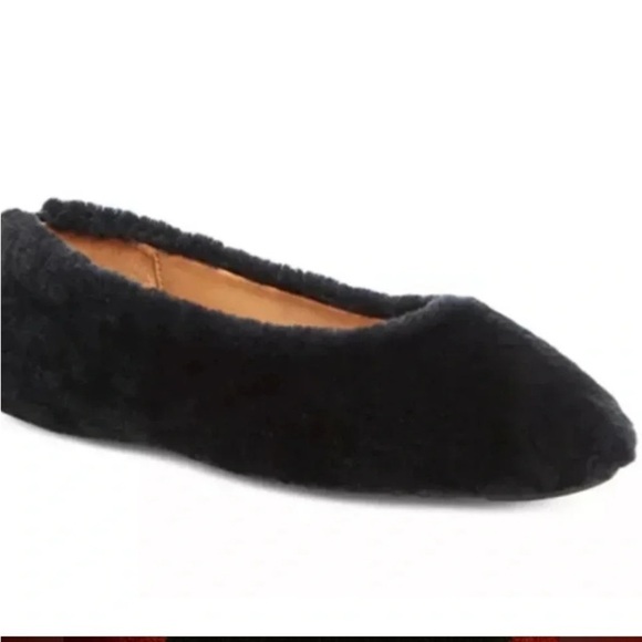 - Aquatalia Brinley Shearling black Ballet Flats Size 8​​​ - Picture 1 of 3